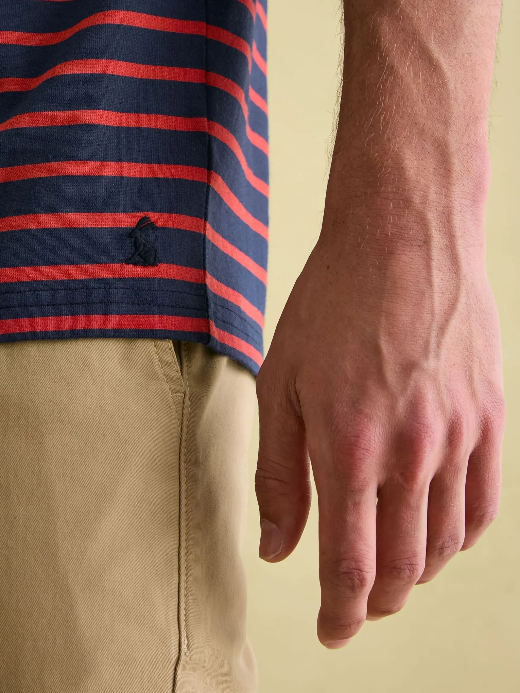 Boathouse Orange/Navy Jersey Crew Neck T-Shirt