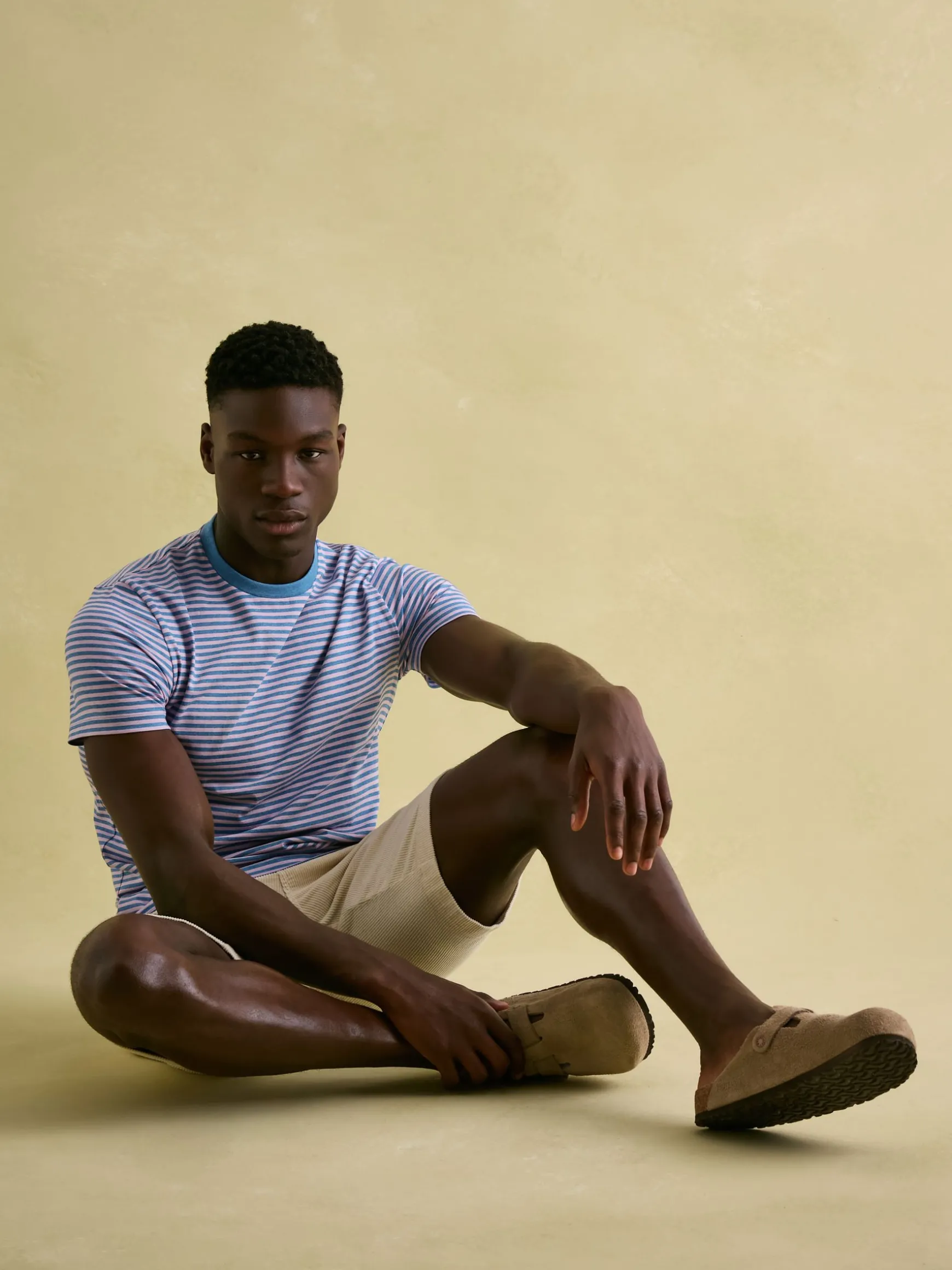 Boathouse Pink Stripe Jersey Crew Neck T-Shirt