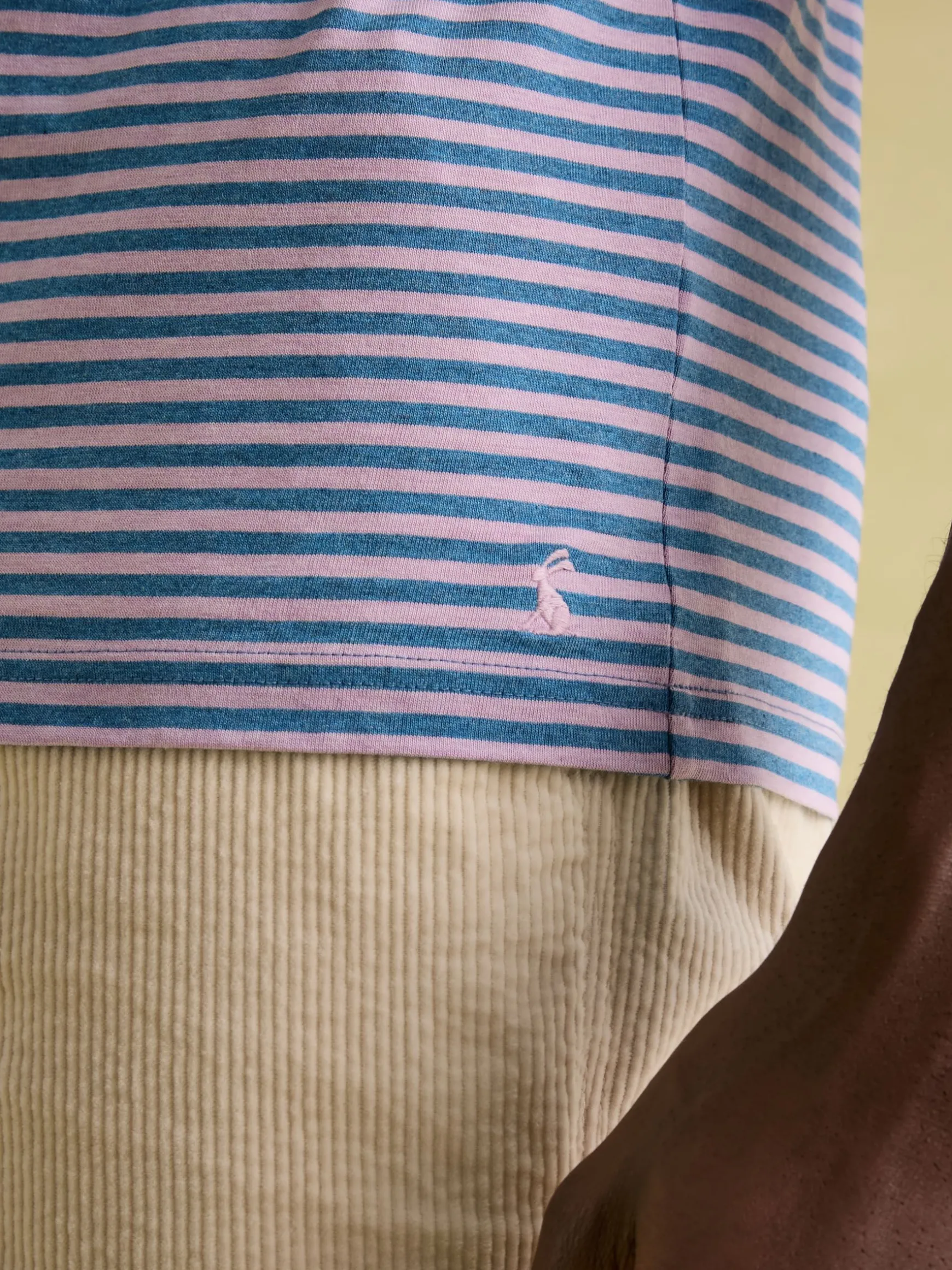 Boathouse Pink Stripe Jersey Crew Neck T-Shirt