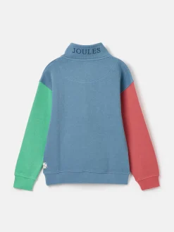 Boys' Alistair Blue Boys' Quarter Zip Sweatshirt