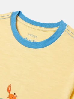 Boys' Archie Yellow Crocodile Artwork T-Shirt