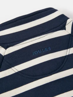 Boys' Finn Navy & White Striped Quarter Zip Sweatshirt