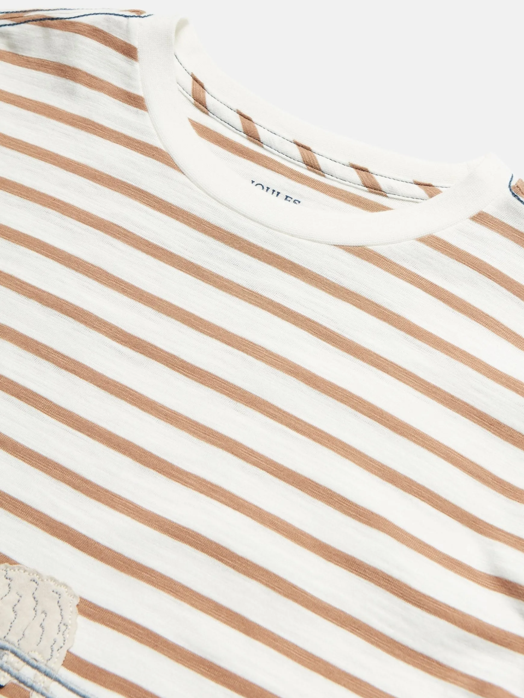 Boys' Jack Cream & Natural Stripe Artwork Top