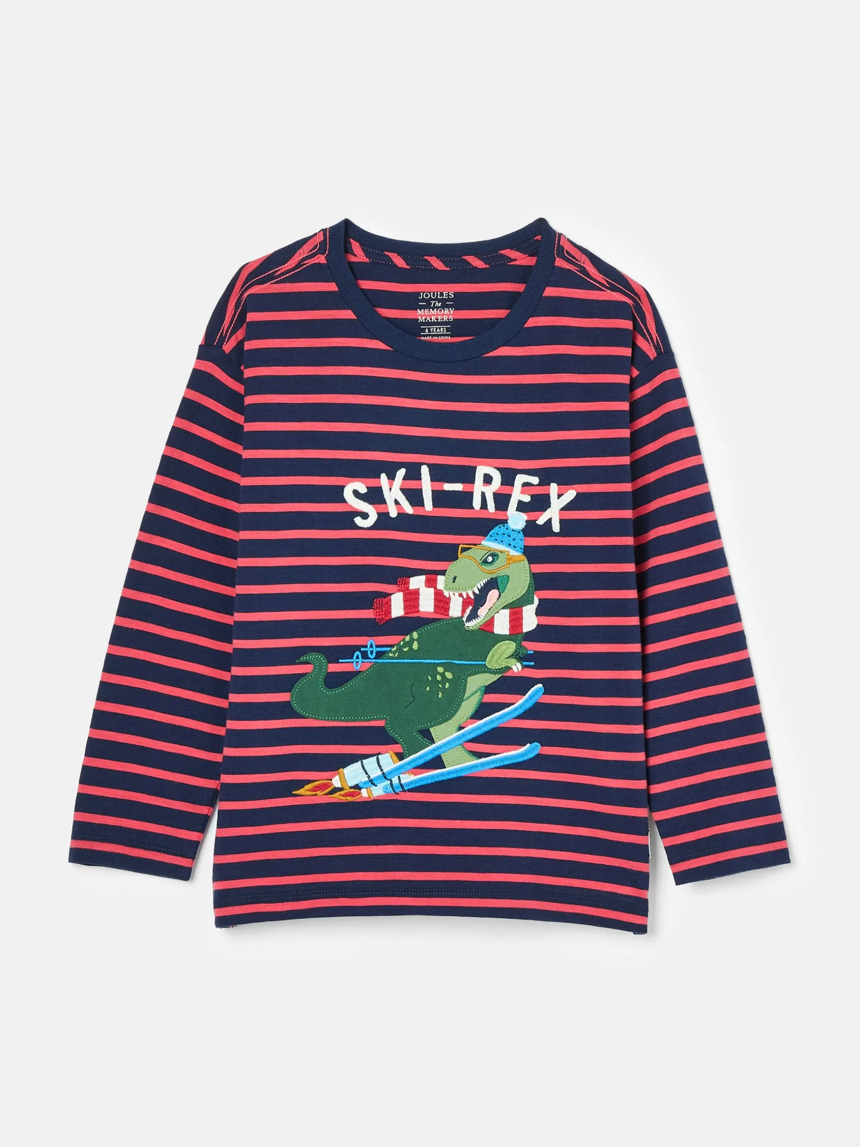 Boys' Jack Red & Navy Stripe Artwork Top