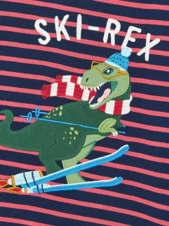 Boys' Jack Red & Navy Stripe Artwork Top