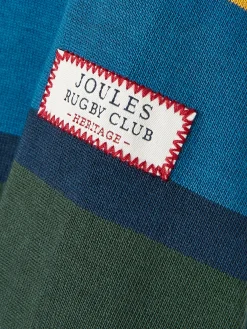 Boys' Onside Navy Striped Cotton Rugby Shirt