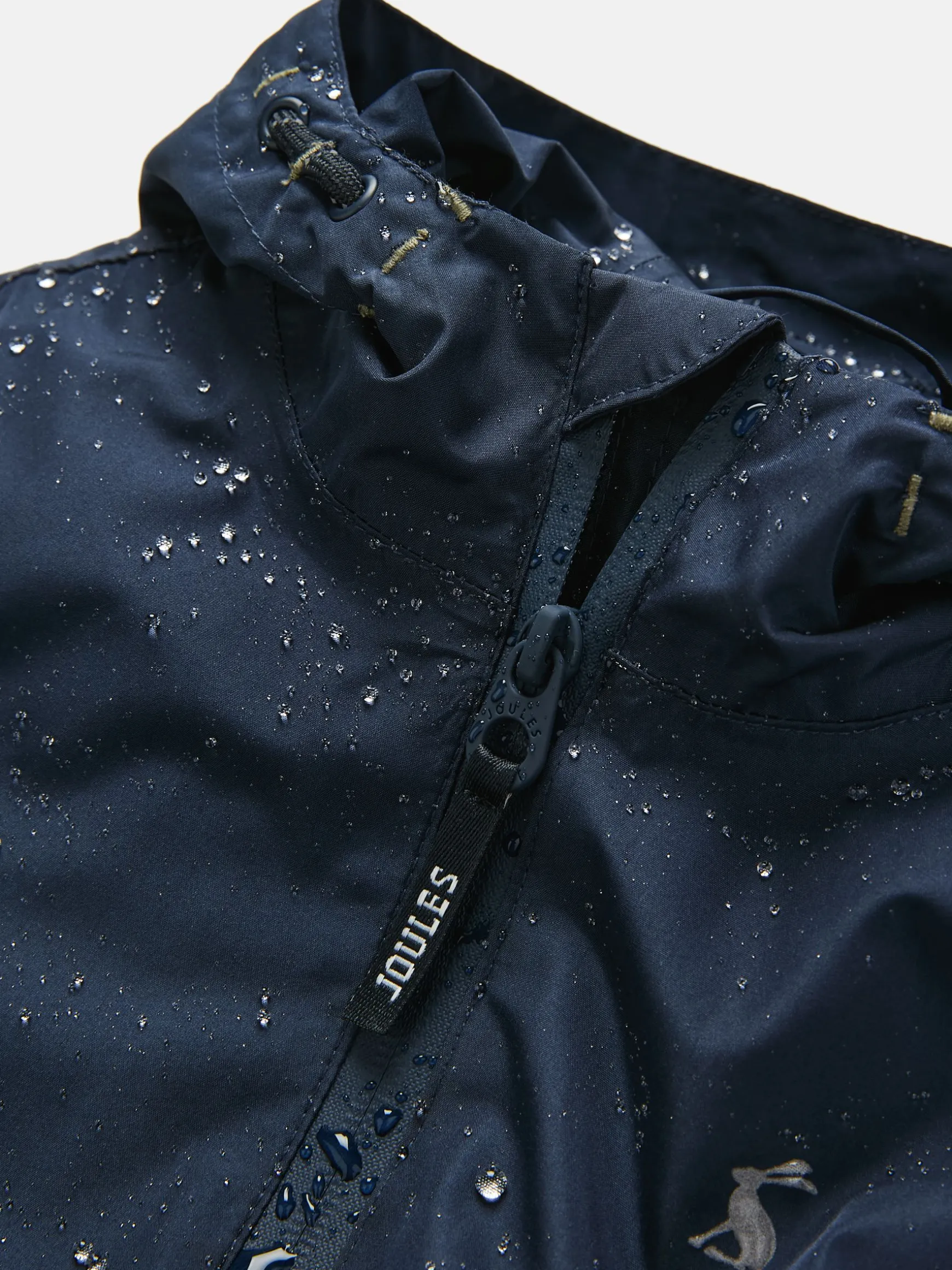 Boys' Rainwell Navy Blue Waterproof Raincoat With Hood