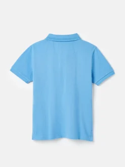 Boys' Woody Blue Pique Cotton Polo Shirt