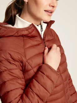 Bramley Red Showerproof Packable Padded Coat