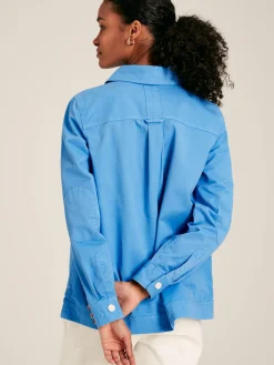 Brinley Blue Cotton Deck Shirt