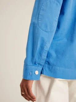 Brinley Blue Cotton Deck Shirt