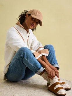 Brinley Cream Cotton Deck Shirt