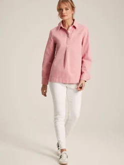 Brinley Pink Cotton Deck Shirt