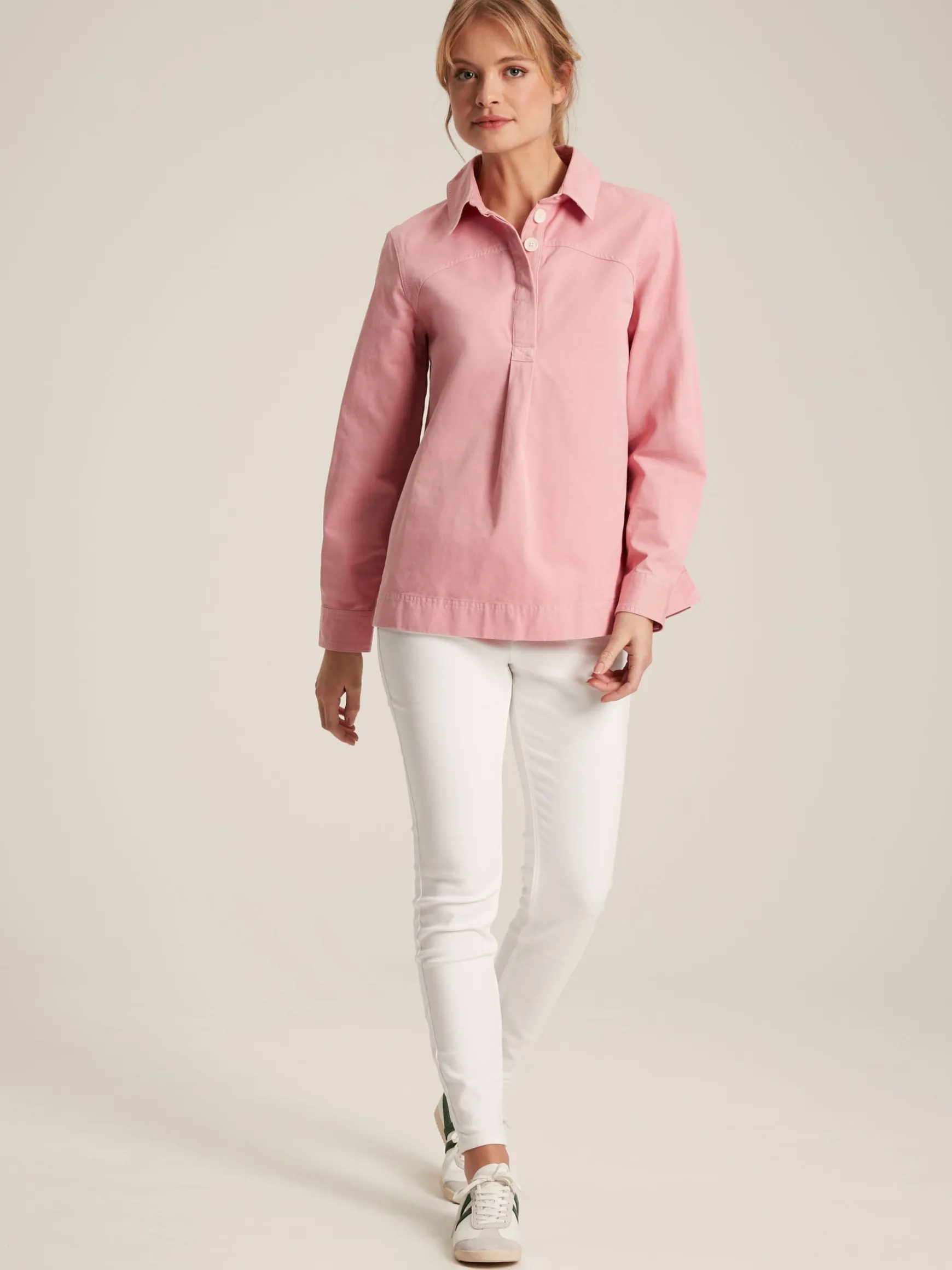 Brinley Pink Cotton Deck Shirt