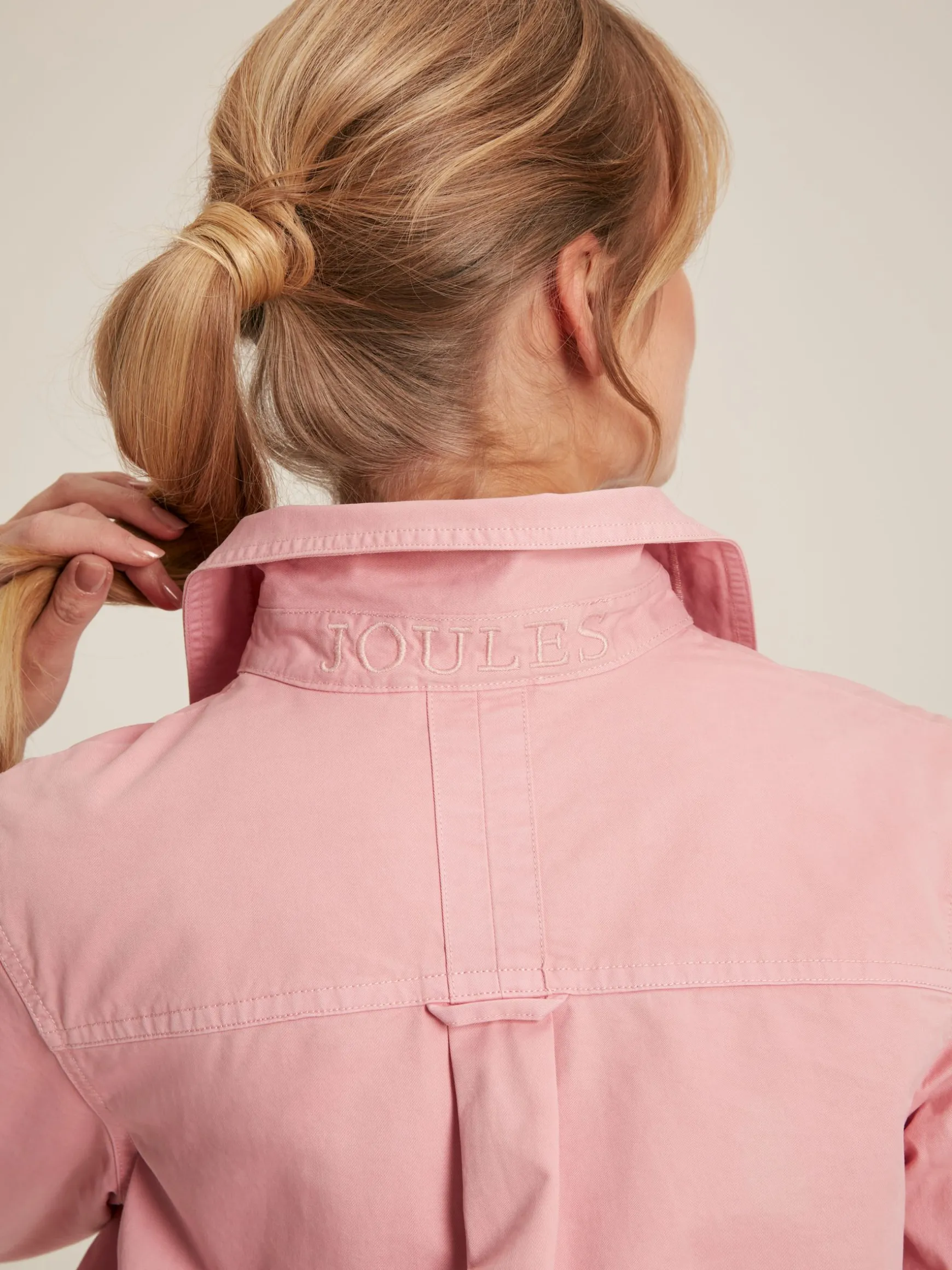 Brinley Pink Cotton Deck Shirt