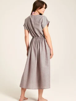 Brooke Green/Pink Printed Beach Dress