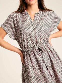 Brooke Green/Pink Printed Beach Dress