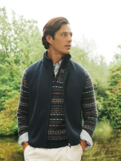 Broughton Navy Fleece Gilet