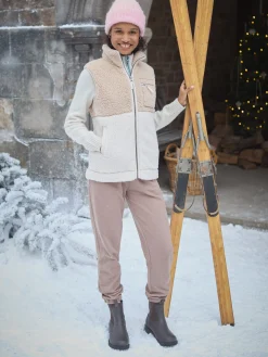 Brown Herringbone Jersey Slim Leg Joggers