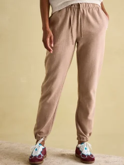 Brown Herringbone Jersey Slim Leg Joggers