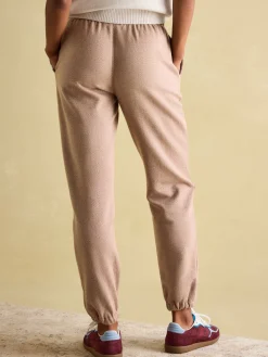 Brown Herringbone Jersey Slim Leg Joggers