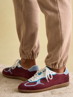 Brown Herringbone Jersey Slim Leg Joggers