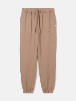 Brown Herringbone Jersey Slim Leg Joggers