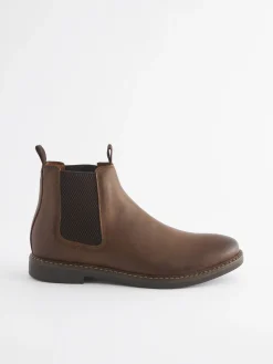 Brown Leather Chelsea Boots