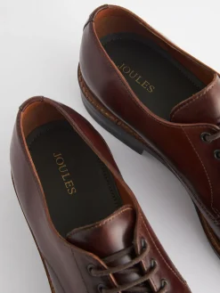 Brown Leather Classic Derby Shoes