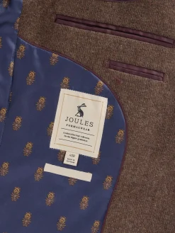 Brown Slim Fit Texture Suit Jacket