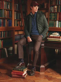 Brown Slim Fit Texture Suit Jacket