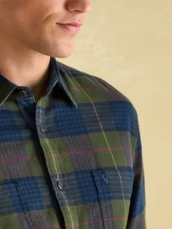 Buchanan Green Soft Brushed Cotton Check Shirt