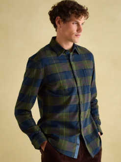 Buchanan Green Soft Brushed Cotton Check Shirt