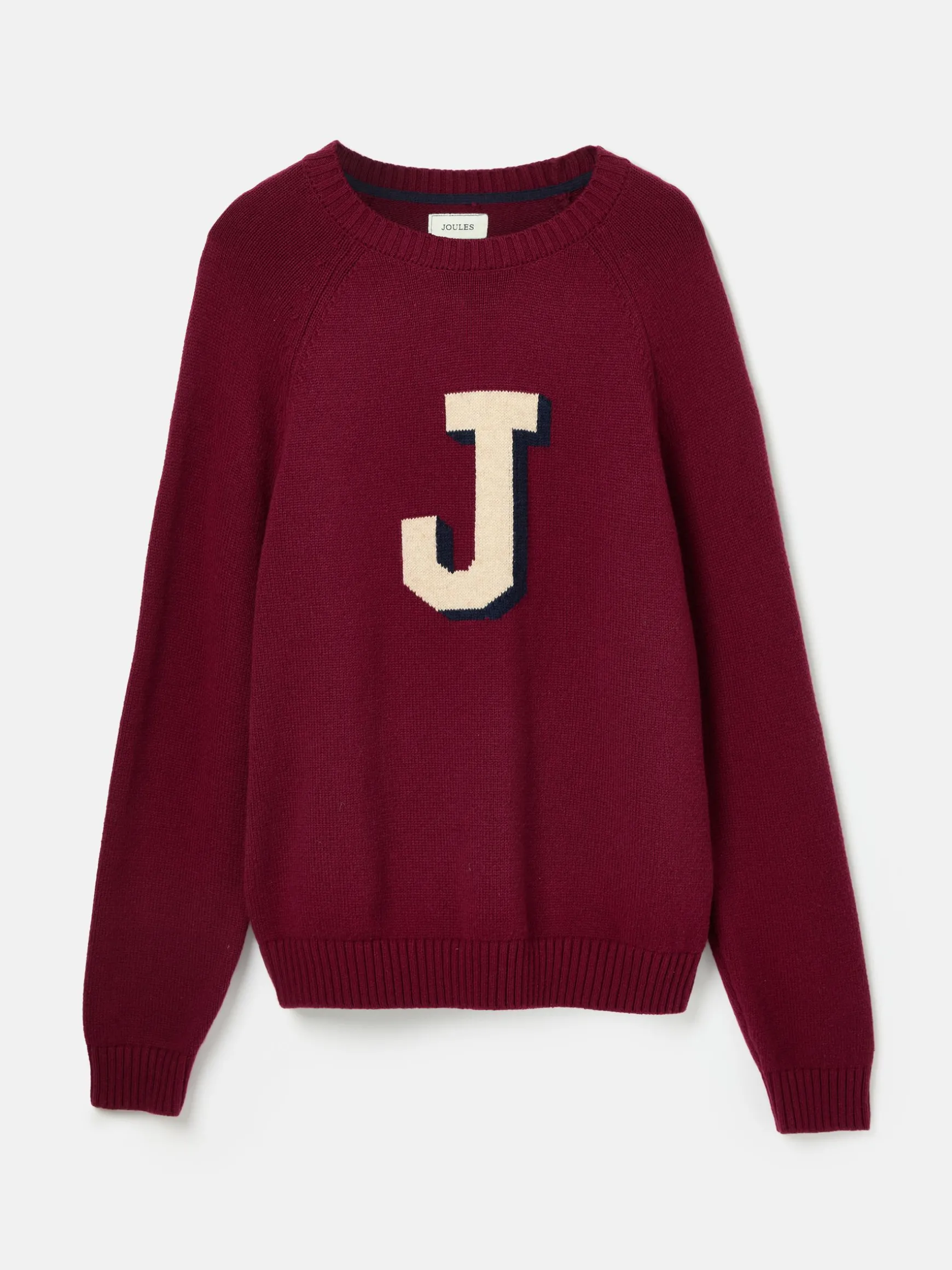 Burgundy 'J' Crew Neck Jumper