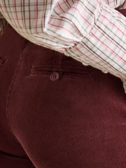 Calla Burgundy Corduroy Tapered Trousers