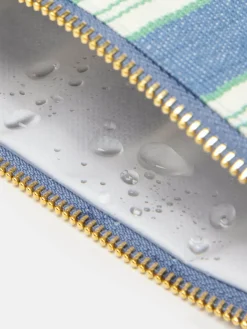 Carrywell Blue & White Striped Zip Pouch