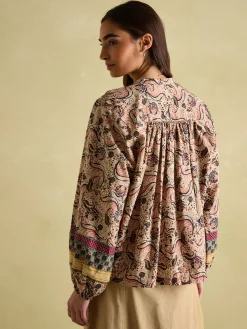 Cecilia Paisley Button Down Blouse