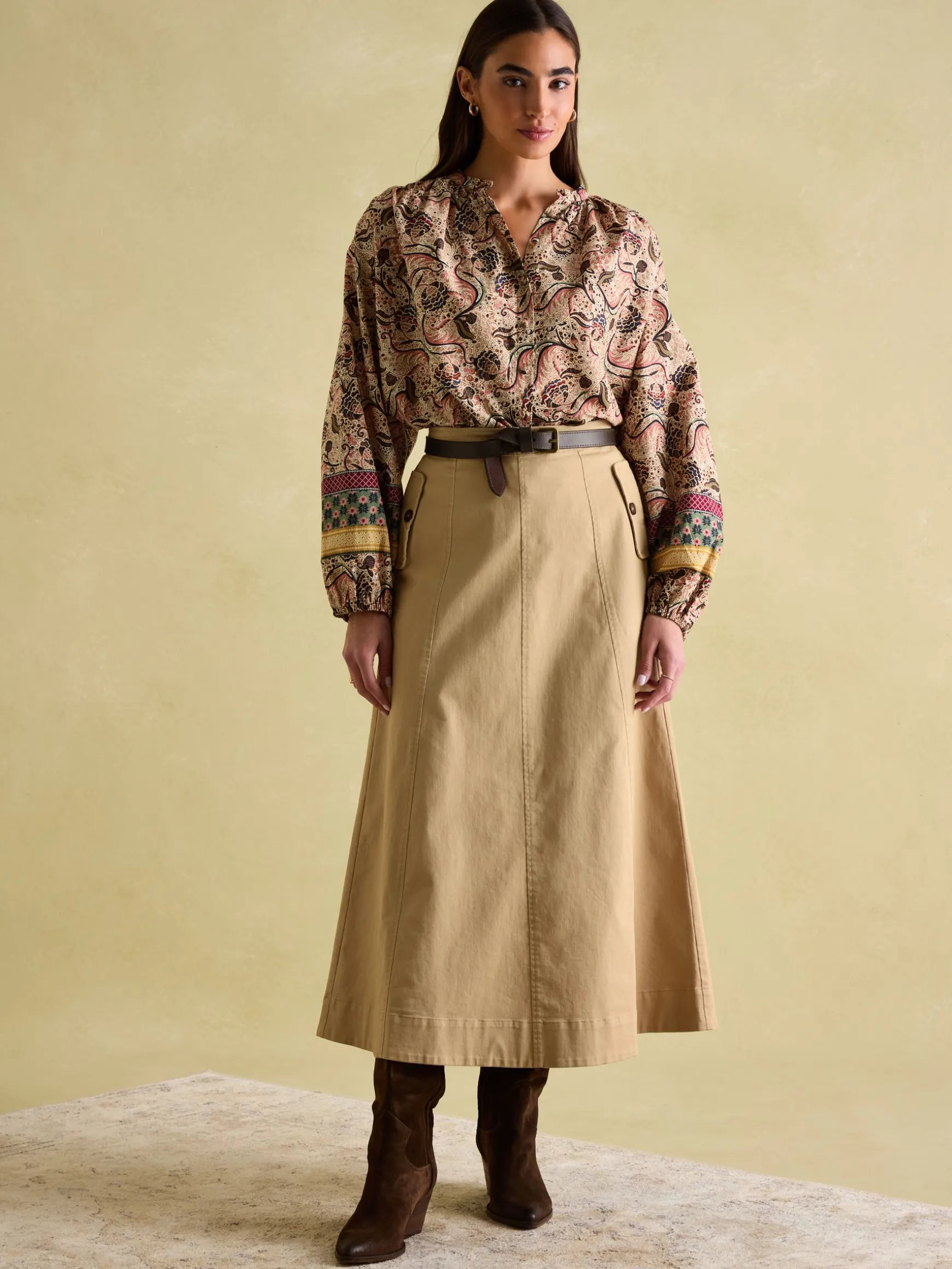 Cecilia Paisley Button Down Blouse