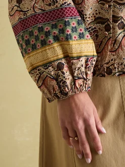 Cecilia Paisley Button Down Blouse