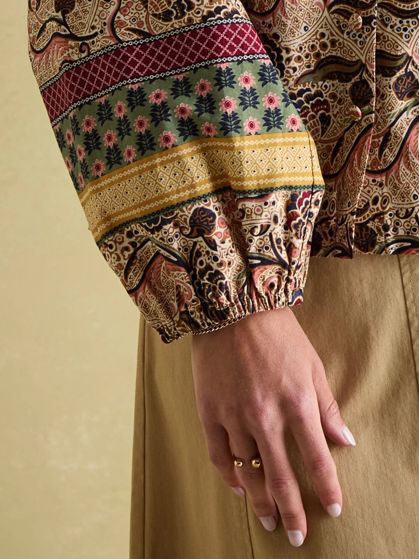 Cecilia Paisley Button Down Blouse