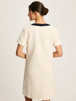 Celeste Cream Mini Boucle Dress