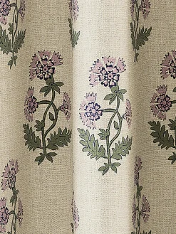 Chamomile Set of 2 Oat Blackout Eyelet Curtains