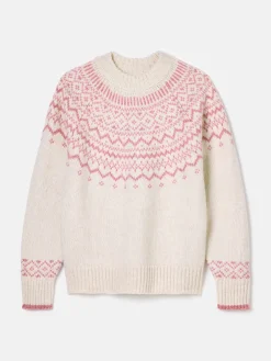 Charlotte Cream Crew Neck Fair Isle Jumper