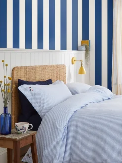 Coast Blue Harborough Stripe 10M Wallpaper
