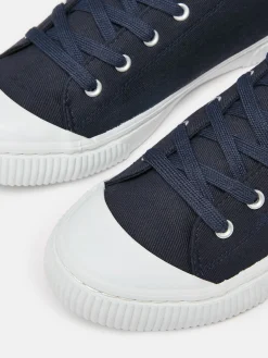 Coast Navy Blue Canvas Pumps