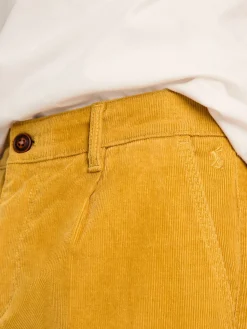Cord Yellow Straight Leg Corduroy Trousers