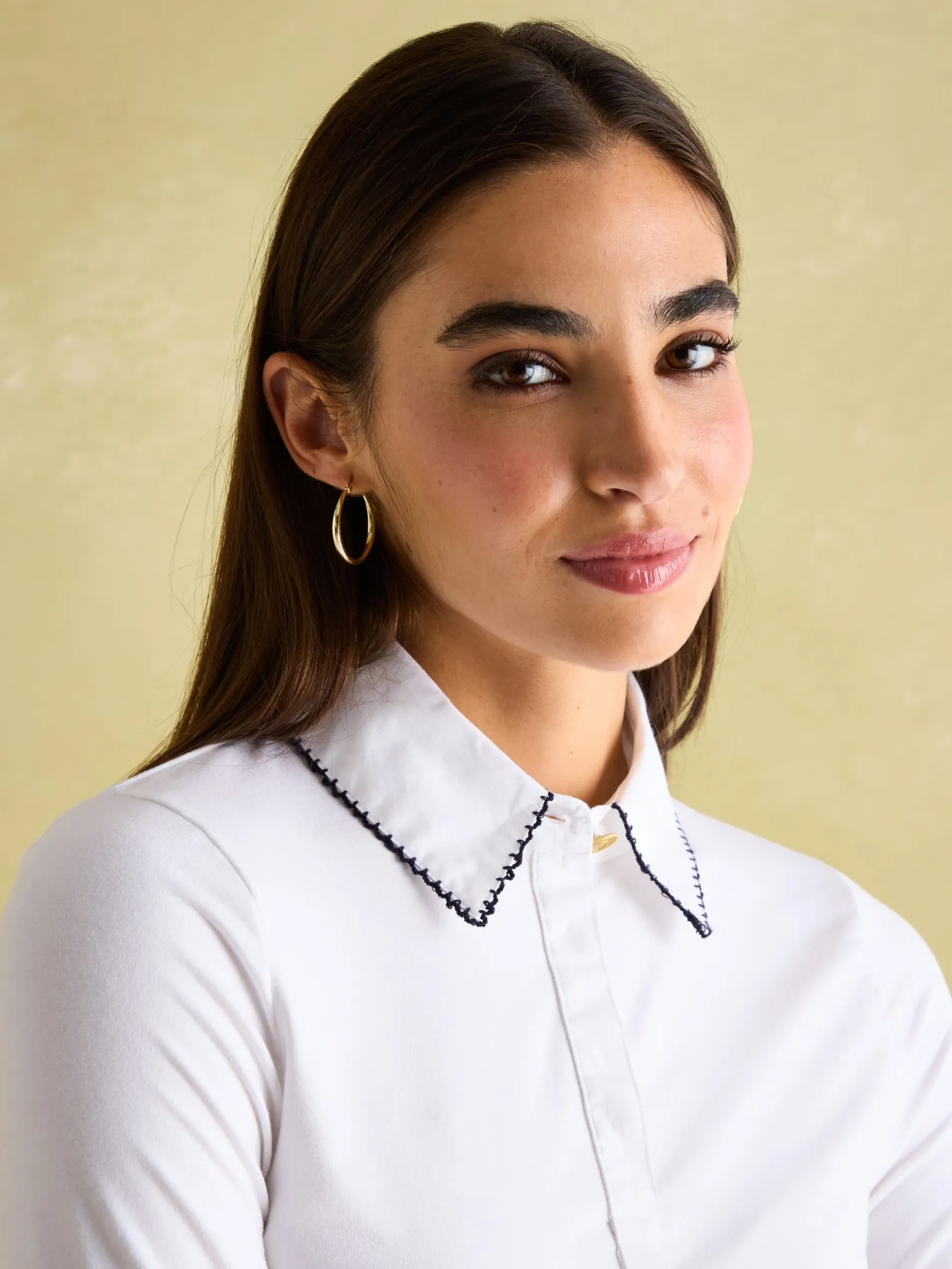 Cordelia White Long Sleeve Top