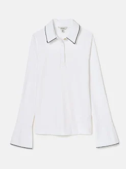 Cordelia White Long Sleeve Top