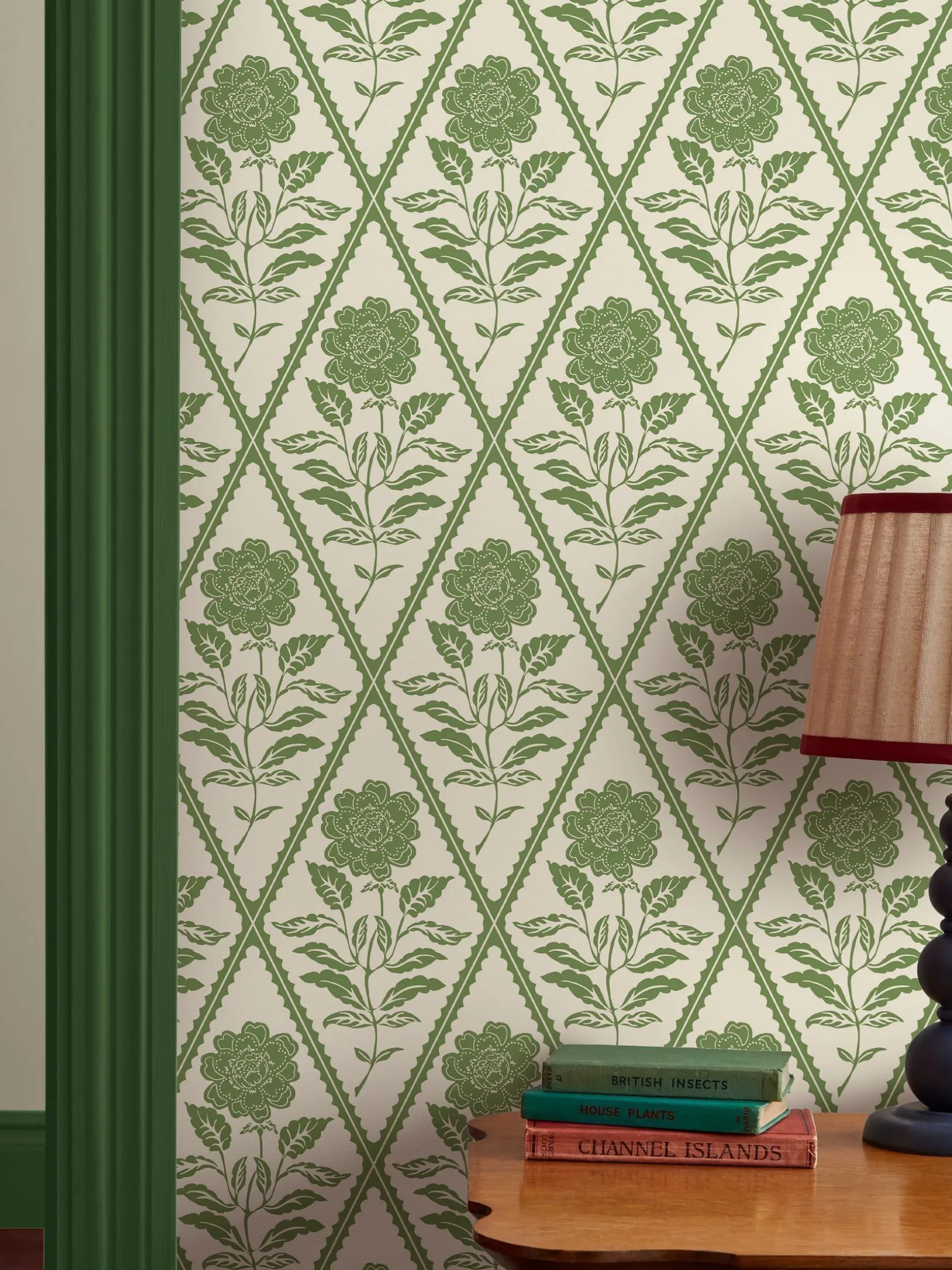 CreamGreen Juliette Floral Print 10M Wallpaper