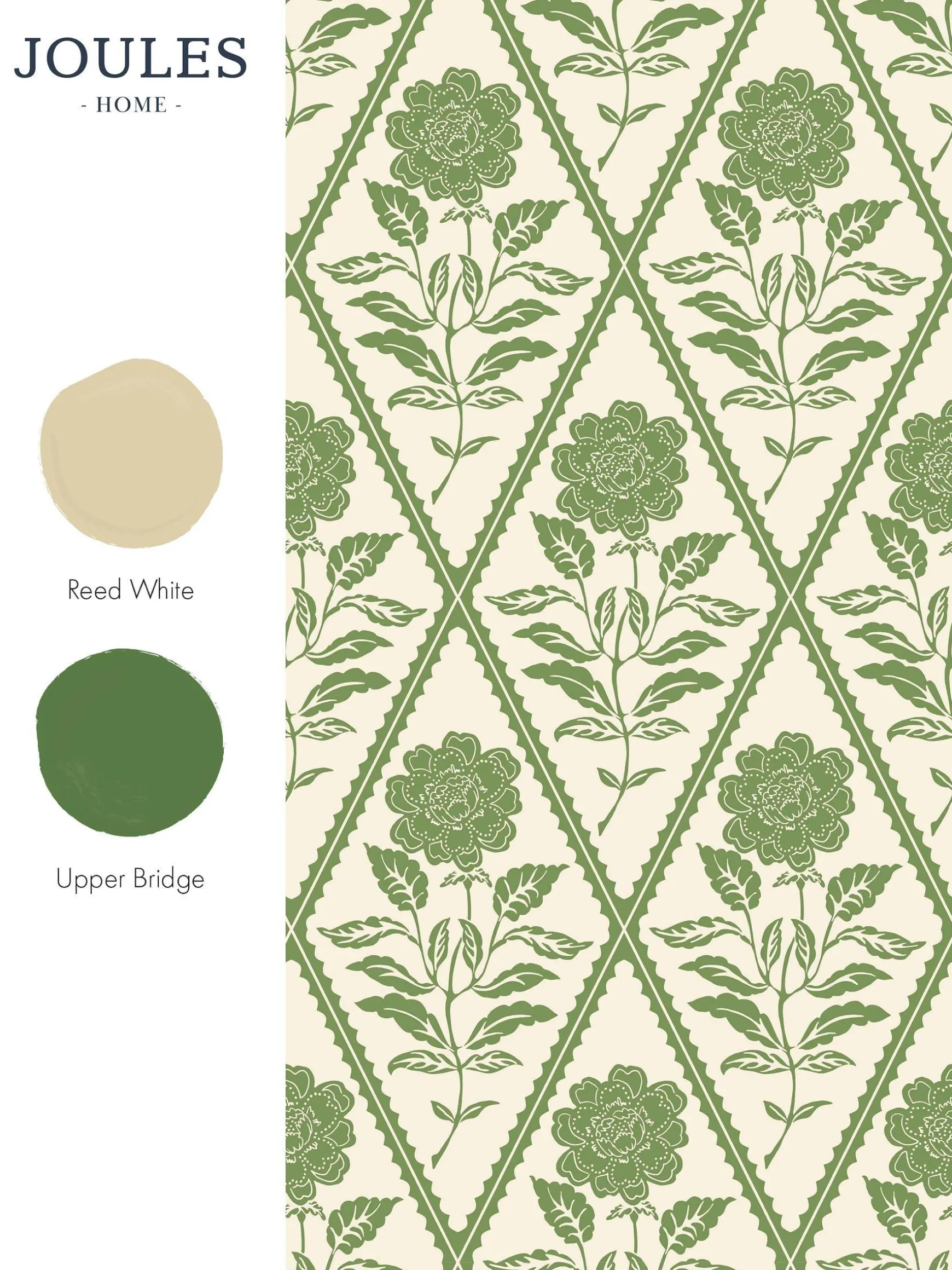 CreamGreen Juliette Floral Print 10M Wallpaper